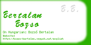 bertalan bozso business card